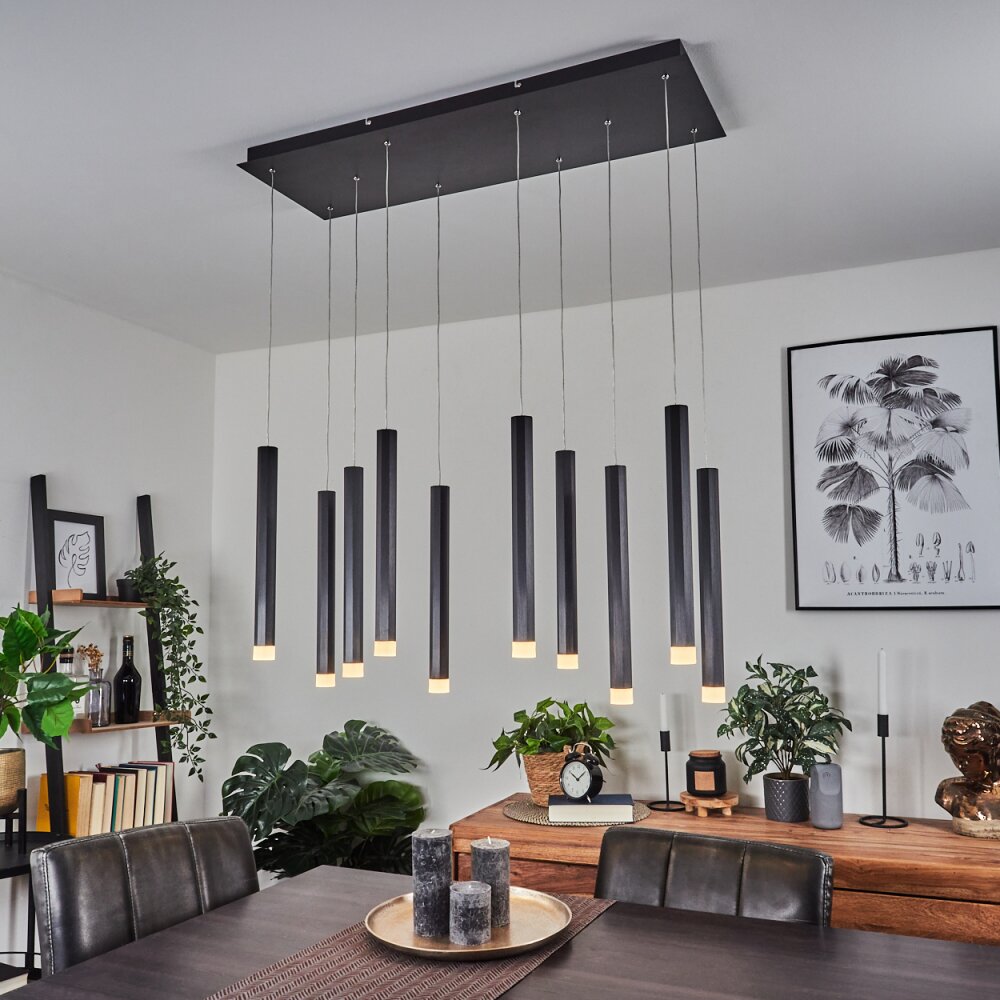 Freshwater Hanglamp LED Zwart, 10-lichts main product photo