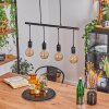 Ermatingen Hanglamp Donkerbruin, Nikkel mat, 4-lichts