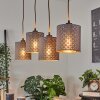 Tallaboa Hanglamp Bruin, Zwart, 4-lichts