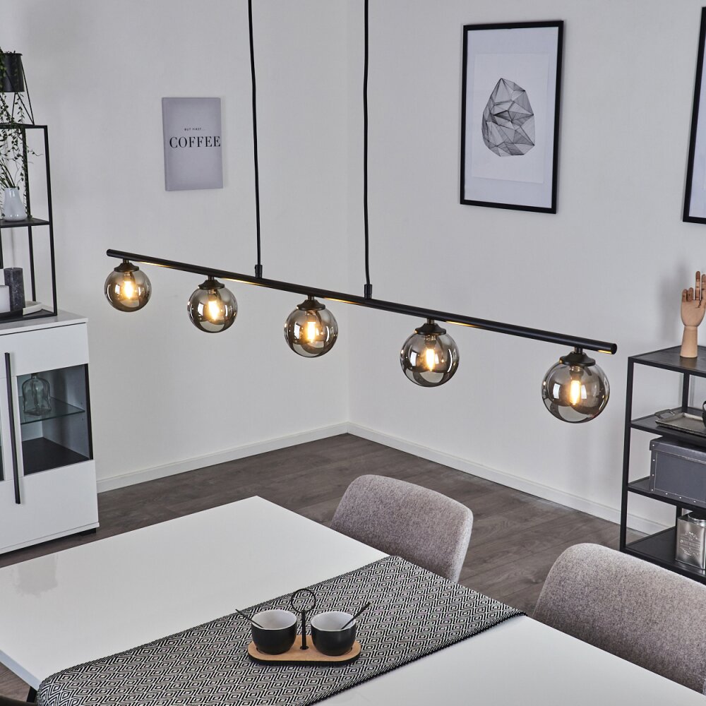 Belleoram Hanglamp LED Zwart, 5-lichts main product photo