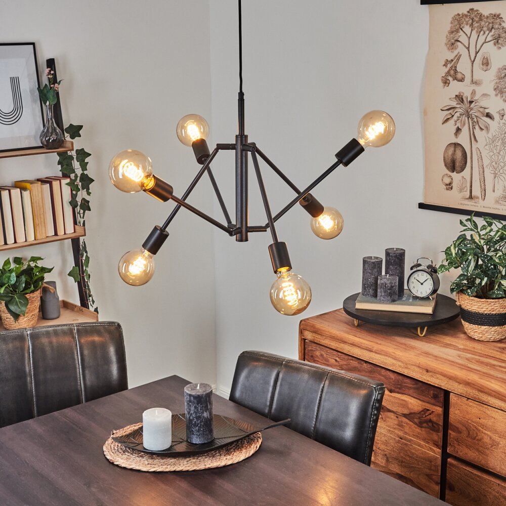 Bogno Hanger Zwart, 6-lichts main product photo