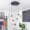 Arusi Hanglamp Brons, Zwart, 5-lichts