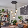 Arusi Hanglamp Brons, Zwart, 5-lichts