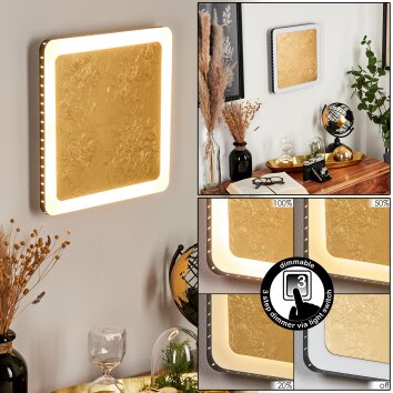 Guacacallo Muurlamp LED Goud, Zwart, Wit, 1-licht