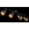 Globo SARRA Plafondlamp Zwart, 4-lichts