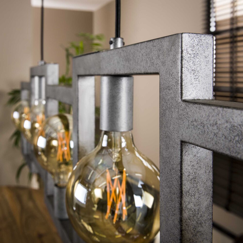 Top Down Hanglamp Oud zilver, 5-lichts