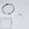 Alberton Plafondpaneel LED Chroom, Transparant, Helder, Wit, 1-licht