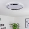 Alberton Plafondpaneel LED Chroom, Transparant, Helder, Wit, 1-licht