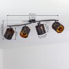 Opatija Plafondlamp Zwart, 4-lichts
