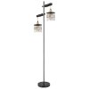 Globo COMMA Staande lamp Messing, Rookkleurig, Zwart, 2-lichts