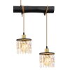 Globo COMMA Hanglamp Messing, Rookkleurig, Zwart, 4-lichts