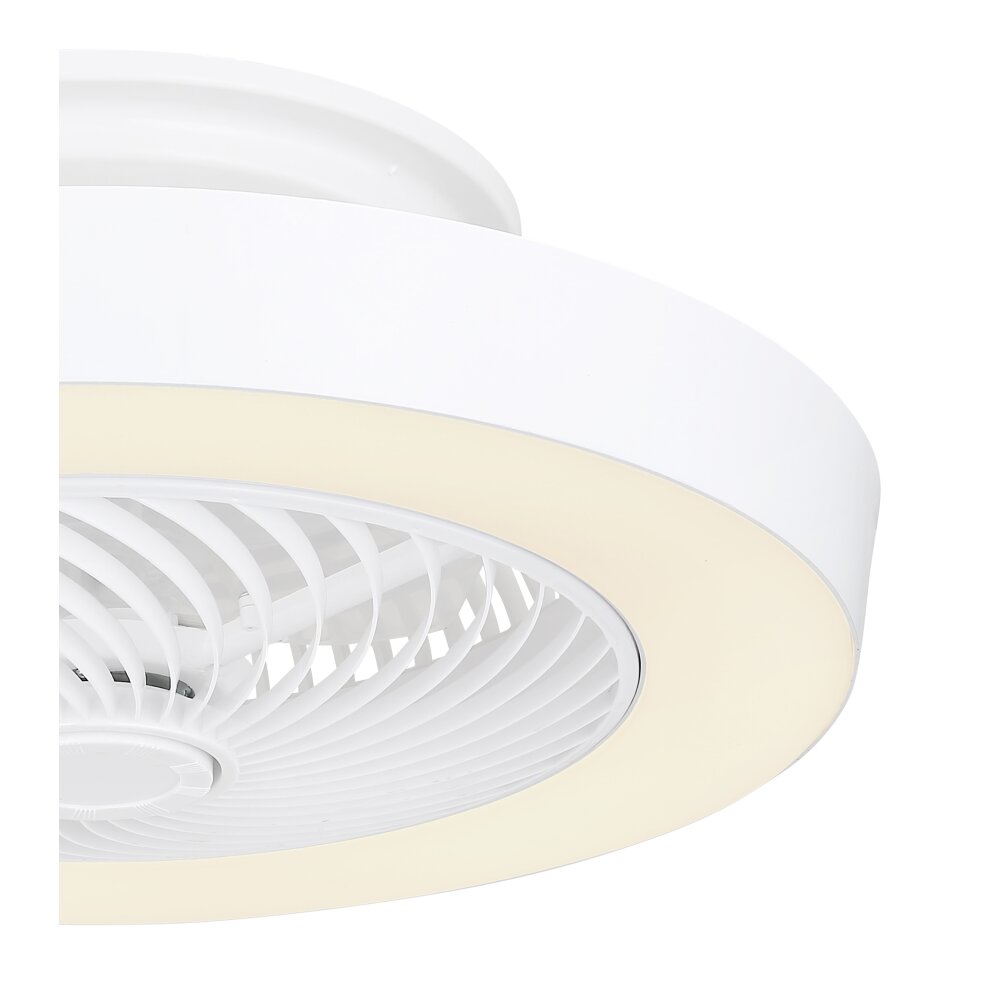 Globo DOMEY plafondventilator LED Wit, 1-licht, Afstandsbediening