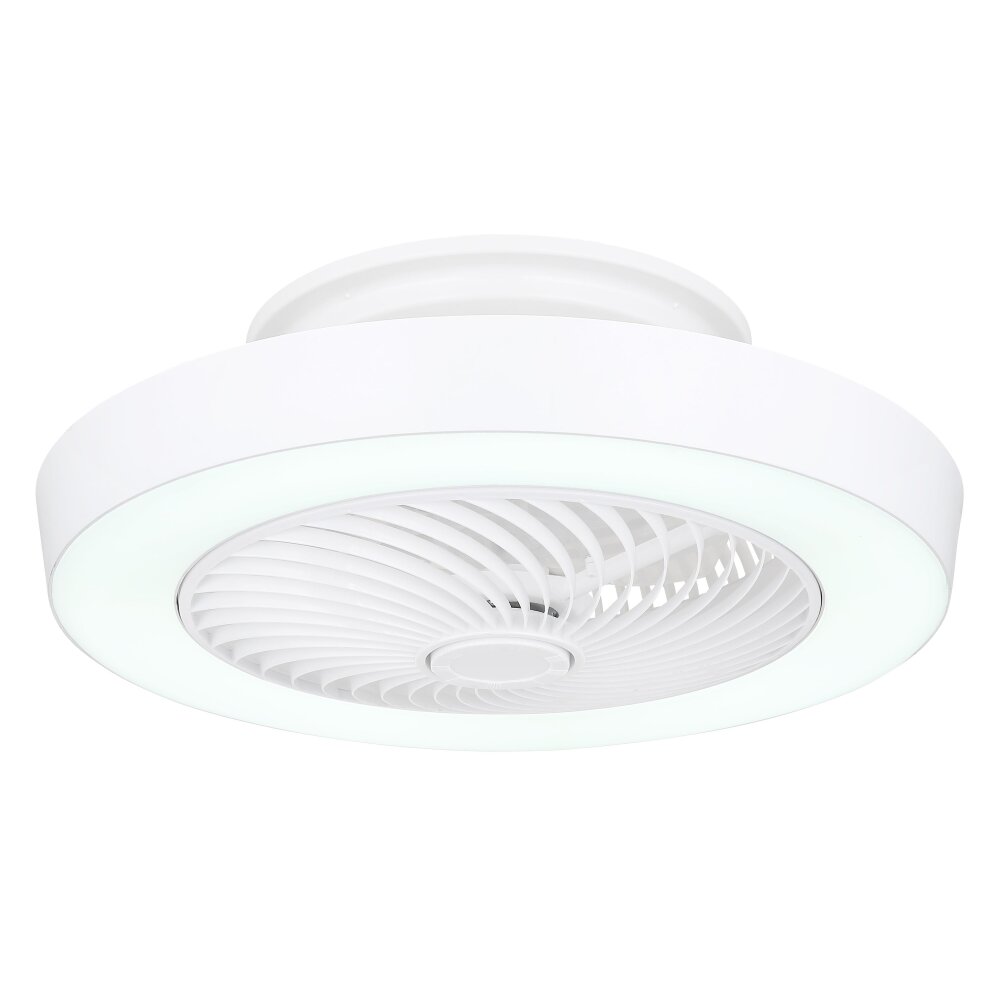 Globo DOMEY plafondventilator LED Wit, 1-licht, Afstandsbediening