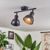 Kansela Plafondlamp Zwart, 2-lichts