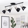 Gralingen Plafondlamp Nikkel mat, Zwart, 4-lichts
