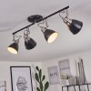 Gralingen Plafondlamp Nikkel mat, Zwart, 4-lichts