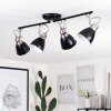Gralingen Plafondlamp Nikkel mat, Zwart, 4-lichts