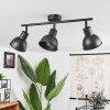 Kansela Plafondlamp Zwart, 3-lichts