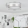 Playas Plafondlamp LED Zilver, Wit, 1-licht