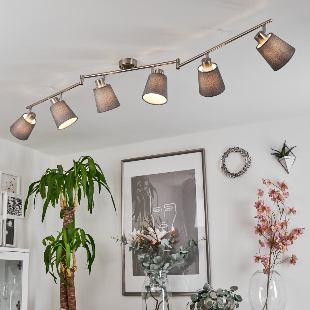 Peralonso Plafondlamp Nikkel mat, 6-lichts main product photo