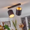 Chiuvi Plafondlamp Chroom, Natuurlijke kleuren, Zwart, Wit, 2-lichts