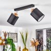 Chiuvi Plafondlamp Chroom, Natuurlijke kleuren, Zwart, Wit, 2-lichts
