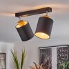 Chiuvi Plafondlamp Chroom, Natuurlijke kleuren, Zwart, Wit, 2-lichts
