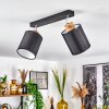 Chiuvi Plafondlamp Chroom, Natuurlijke kleuren, Zwart, Wit, 2-lichts