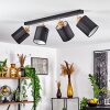 Chiuvi Plafondlamp Chroom, Natuurlijke kleuren, Zwart, Wit, 4-lichts