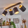 Chiuvi Plafondlamp Chroom, Natuurlijke kleuren, Zwart, Wit, 4-lichts