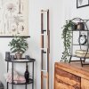 Ayajasco Staande lamp LED houtlook, Natuurlijke kleuren, Zwart, 1-licht