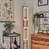 Ayajasco Staande lamp LED houtlook, Natuurlijke kleuren, Zwart, 1-licht