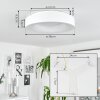 Playas Plafondlamp LED Wit, 1-licht