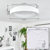 Playas Plafondlamp LED Wit, 1-licht