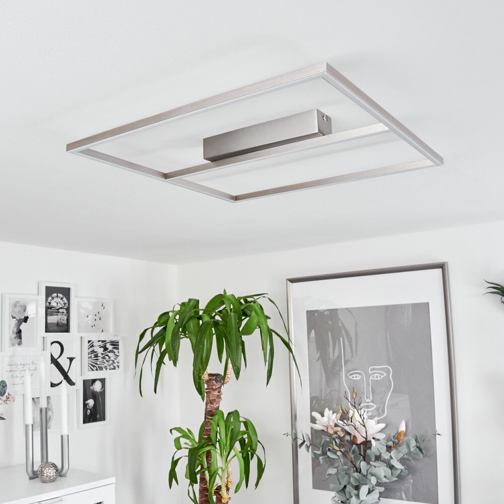 Rauma Plafondlamp LED Nikkel mat, 1-licht