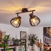 Kaurila Plafondlamp Zwart, 2-lichts
