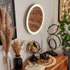 Rocha Muurlamp LED Bruin, houtlook, Zwart, 1-licht