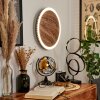Rocha Muurlamp LED Bruin, houtlook, Zwart, 1-licht