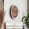 Rocha Muurlamp LED Bruin, houtlook, Zwart, 1-licht