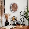 Rocha Muurlamp LED Bruin, houtlook, Zwart, 1-licht