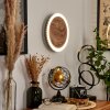 Rocha Muurlamp LED Bruin, houtlook, Zwart, 1-licht