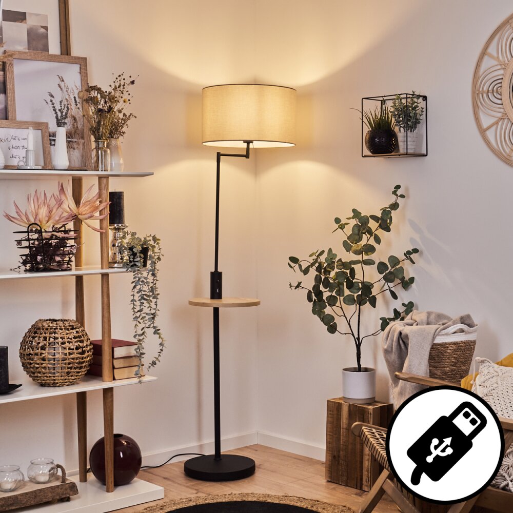 Bigand Staande lamp Natuurlijke kleuren, Zwart, 1-licht main product photo