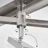 Vehkala Plafondlamp LED Chroom, Nikkel mat, 5-lichts, Afstandsbediening, Kleurwisselaar