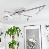 Vehkala Plafondlamp LED Chroom, Nikkel mat, 5-lichts, Afstandsbediening, Kleurwisselaar