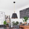Saillon Hanger Geel, Zwart, 1-licht