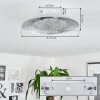 Merlo Plafondlamp LED Zilver, 1-licht
