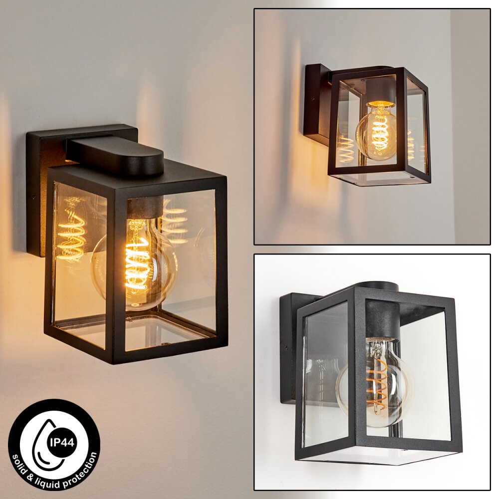 Terioja Buiten muurverlichting Zwart, 1-licht main product photo