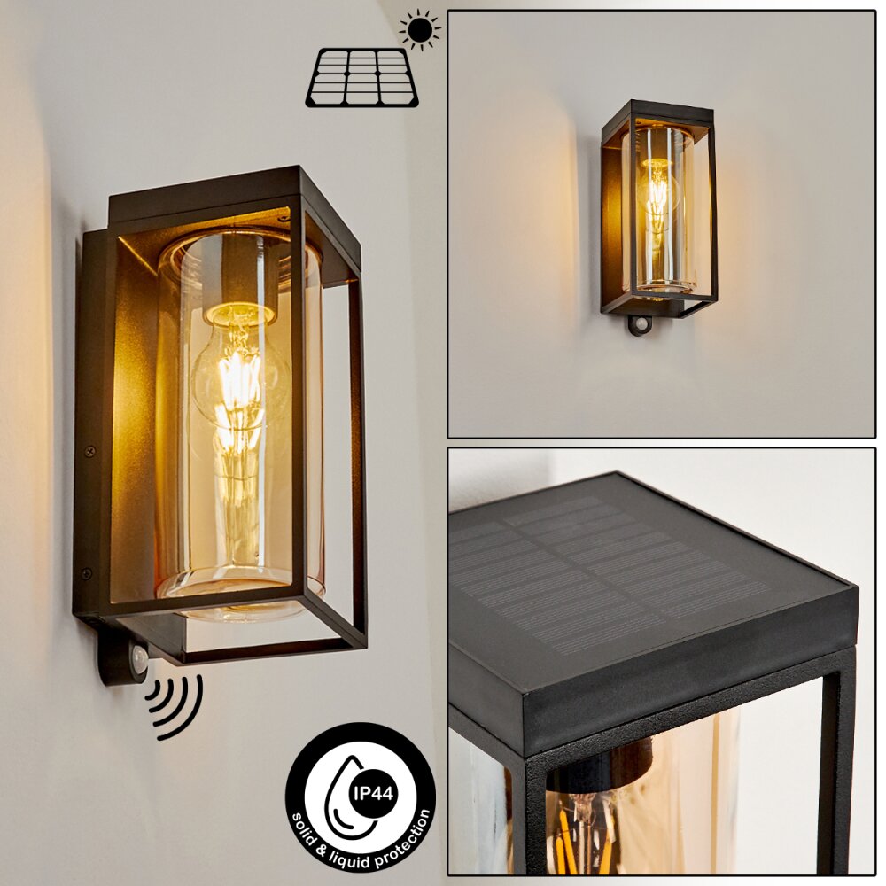 Palanga Buiten muurverlichting LED Zwart, 1-licht, Bewegingsmelder main product photo