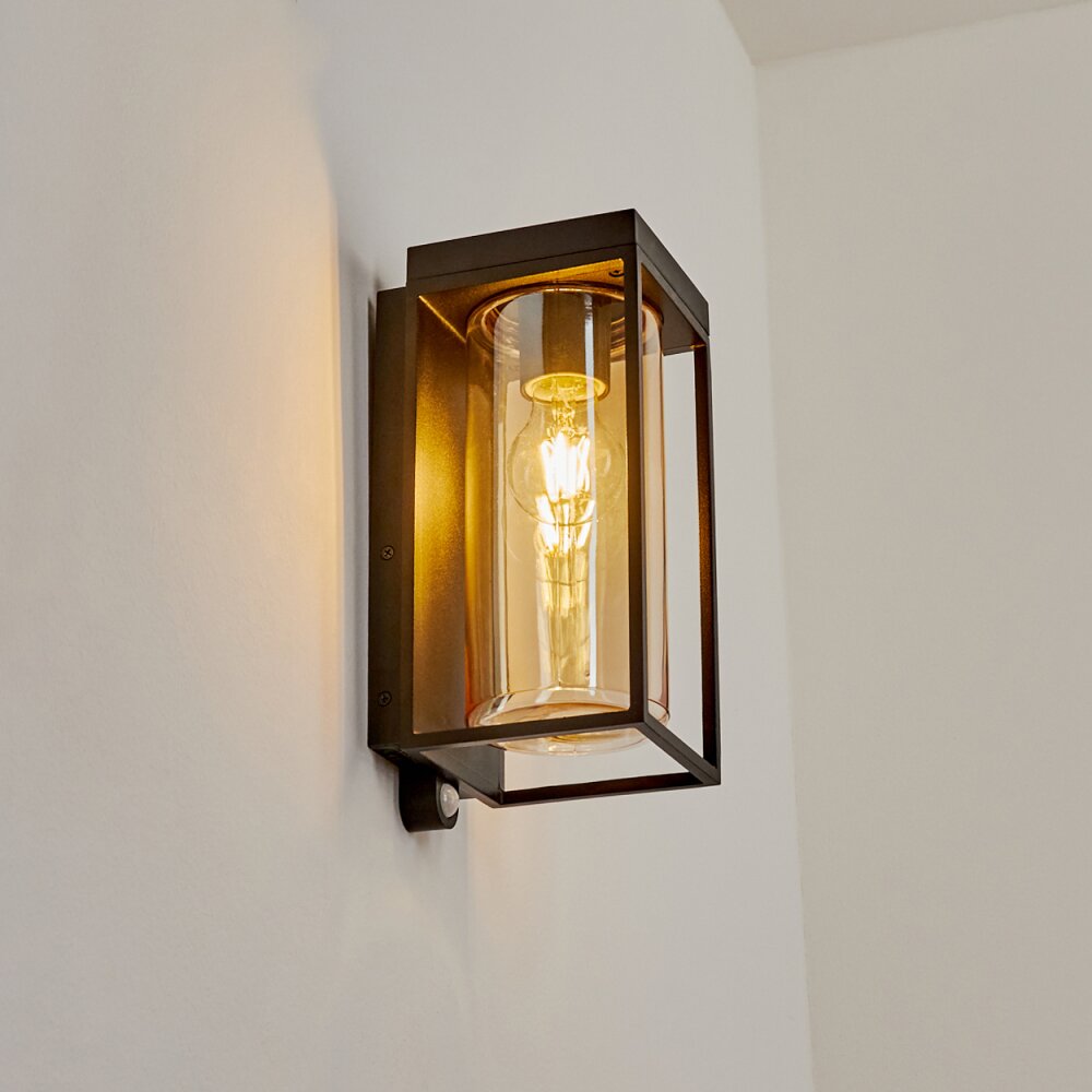 Palanga Buiten muurverlichting LED Zwart, 1-licht, Bewegingsmelder