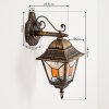Halla Buiten muurverlichting Antiek, Goud, Zwart, 1-licht